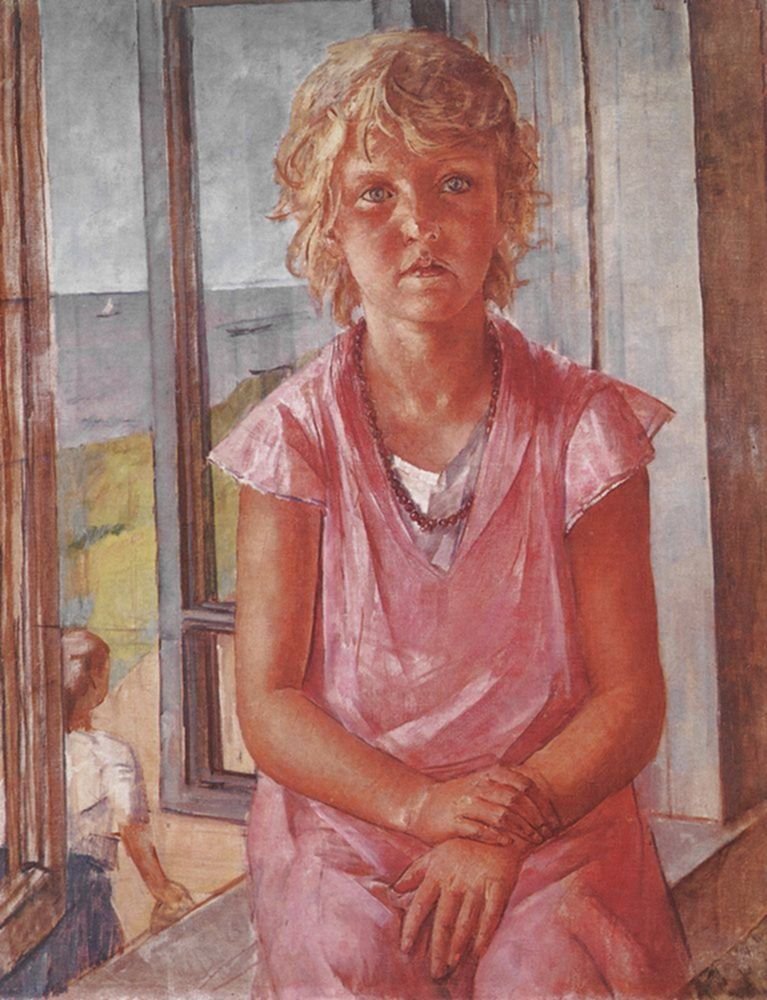   Fishermans Daughter av Kuzma Petrov Vodkin
