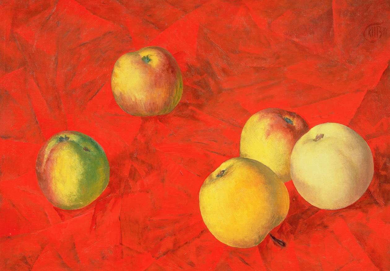 Äpplen, 1917 av Kuzma Sergeevich Petrov Vodkin