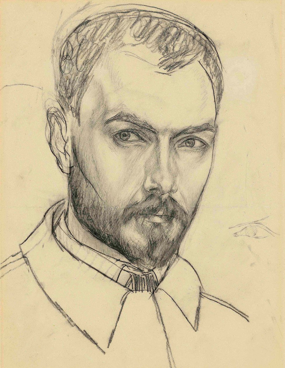 Självporträtt. av Kuzma Sergeevich Petrov Vodkin