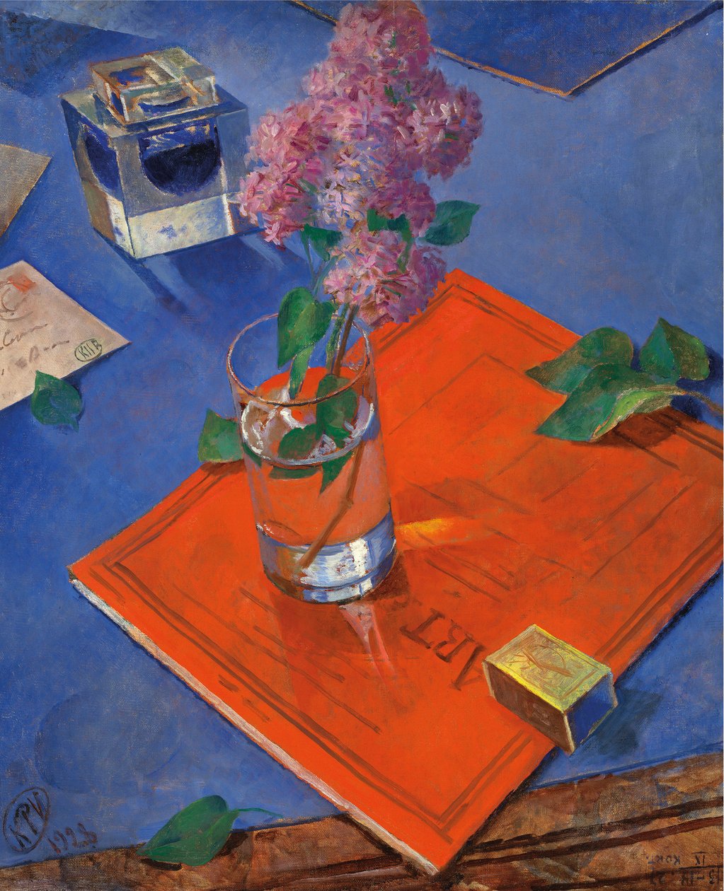 Stilleben med syren, 1928. av Kuzma Sergeevich Petrov Vodkin