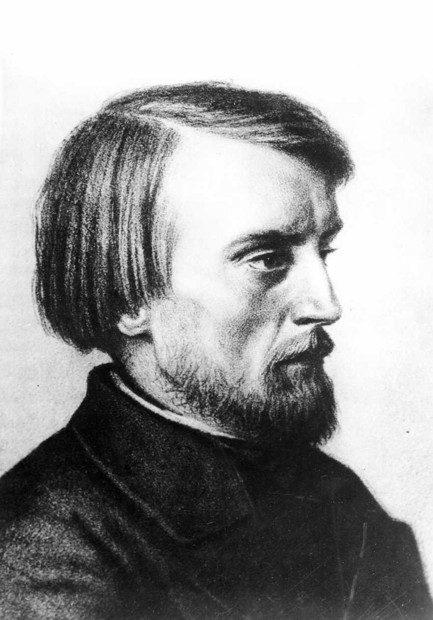 Ata o Vissarion Grigorievich Belinsky (1811-48) 1843 swed av Kyrill Antonovitch Gorbunov