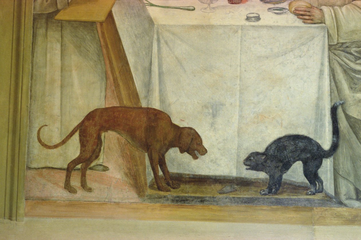 Den helige Benedikts liv (detalj) av L. and Sodoma, G. Signorelli