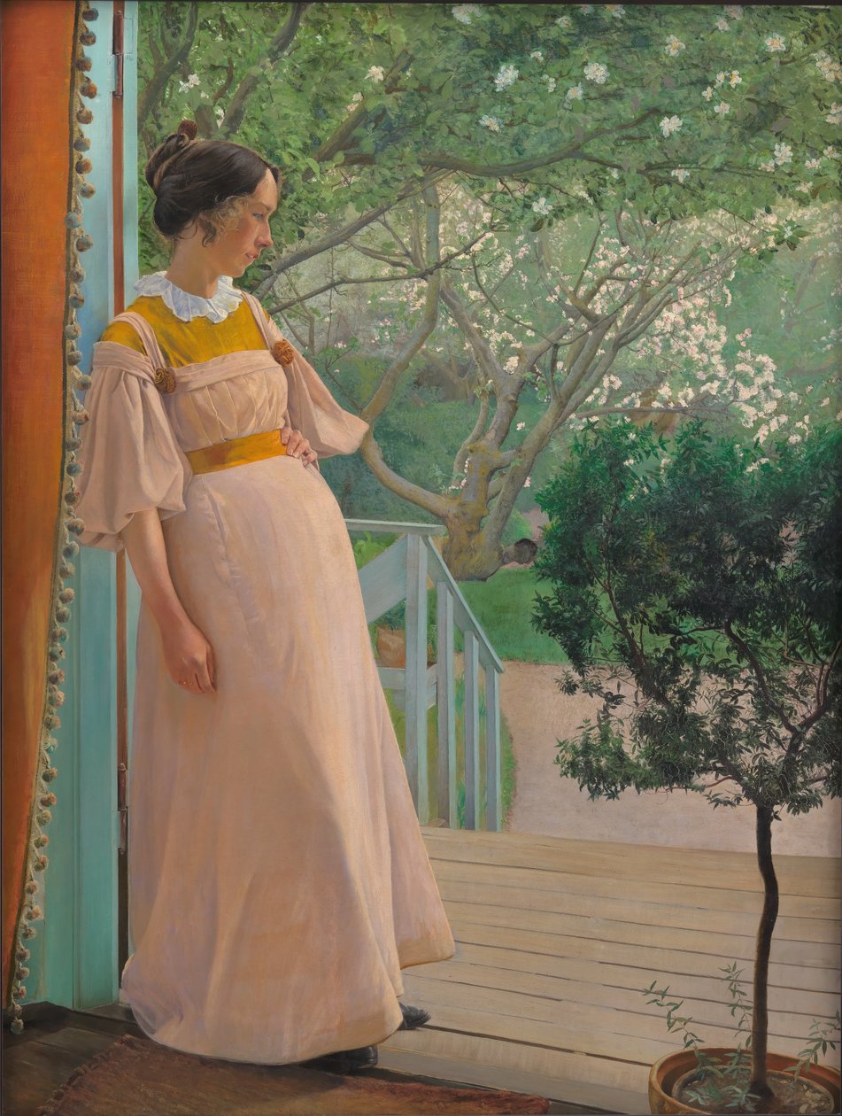 Vid de franska Windows. Konstnärens fru av Laurits Andersen Ring