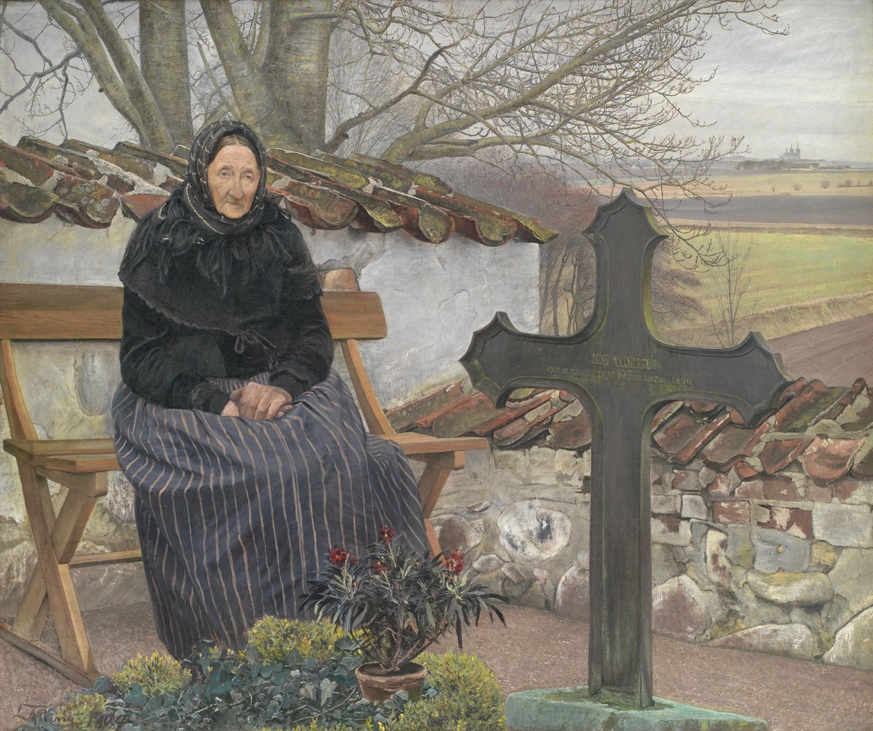 Kyrkogården vid Fløng av Laurits Andersen Ring