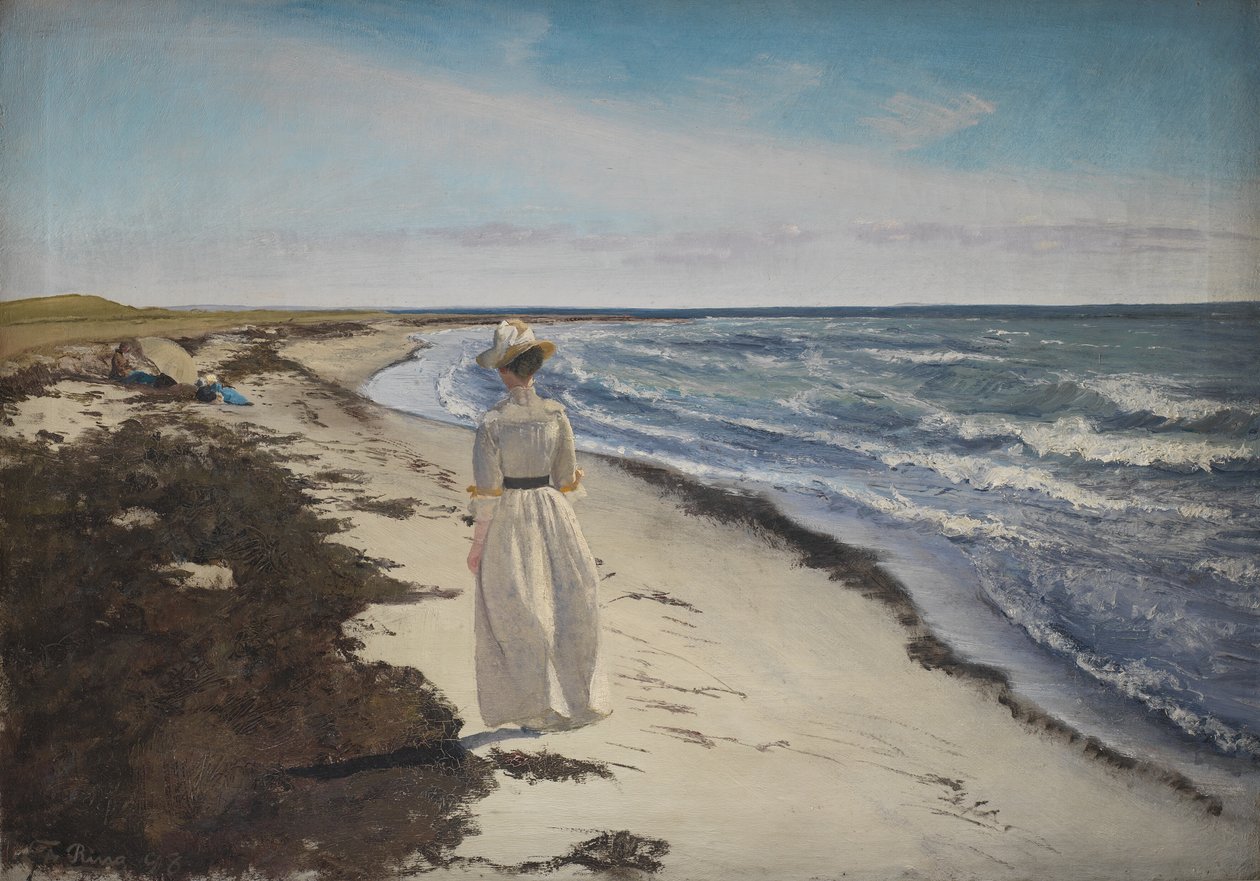 Dam vid Karrebæksminde Beach, Själland av Laurits Andersen Ring