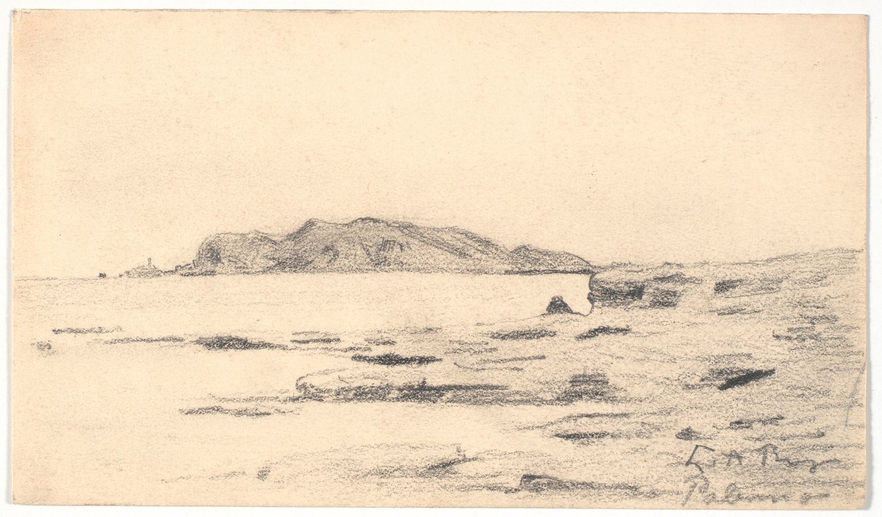Monte Pellegrino sett från kusten vid Palermo av Laurits Andersen Ring