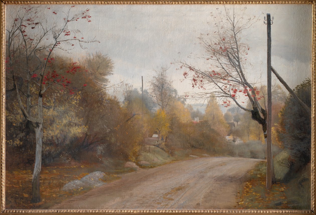 Vägen vid Mogenstrup, Själland. Höst av Laurits Andersen Ring