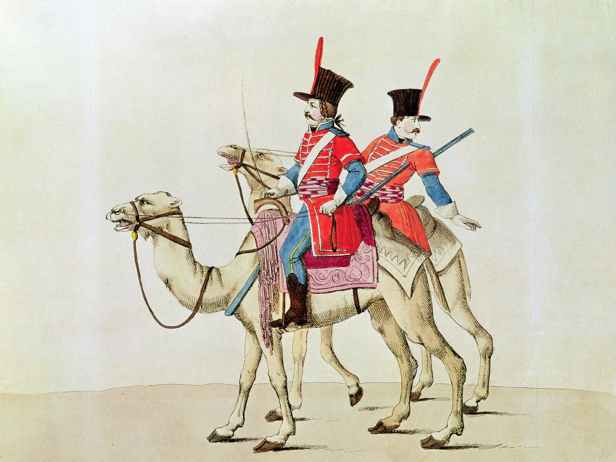 Soldater vid Dromedarregementet, 1839 av Laderer