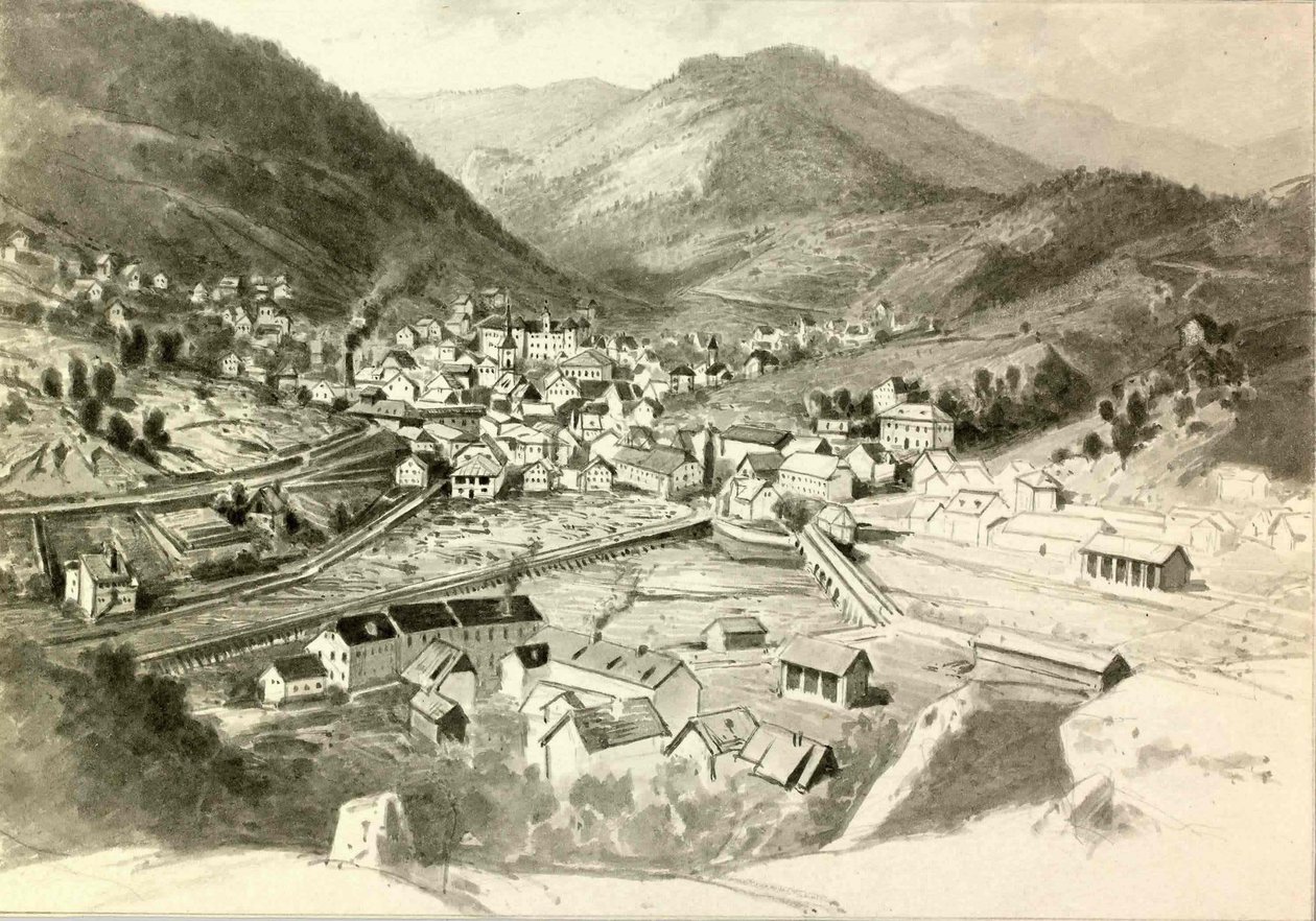  Pogled na Idrijon av Ladislav Benesch