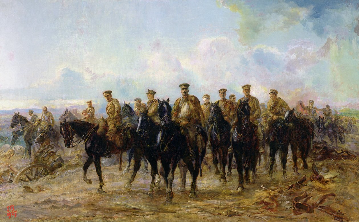 Retreatet från Mons, 1927 av Lady Butler