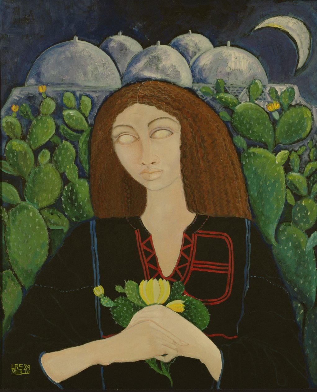 Endurance (del 2) (akryl på duk) av Laila Shawa