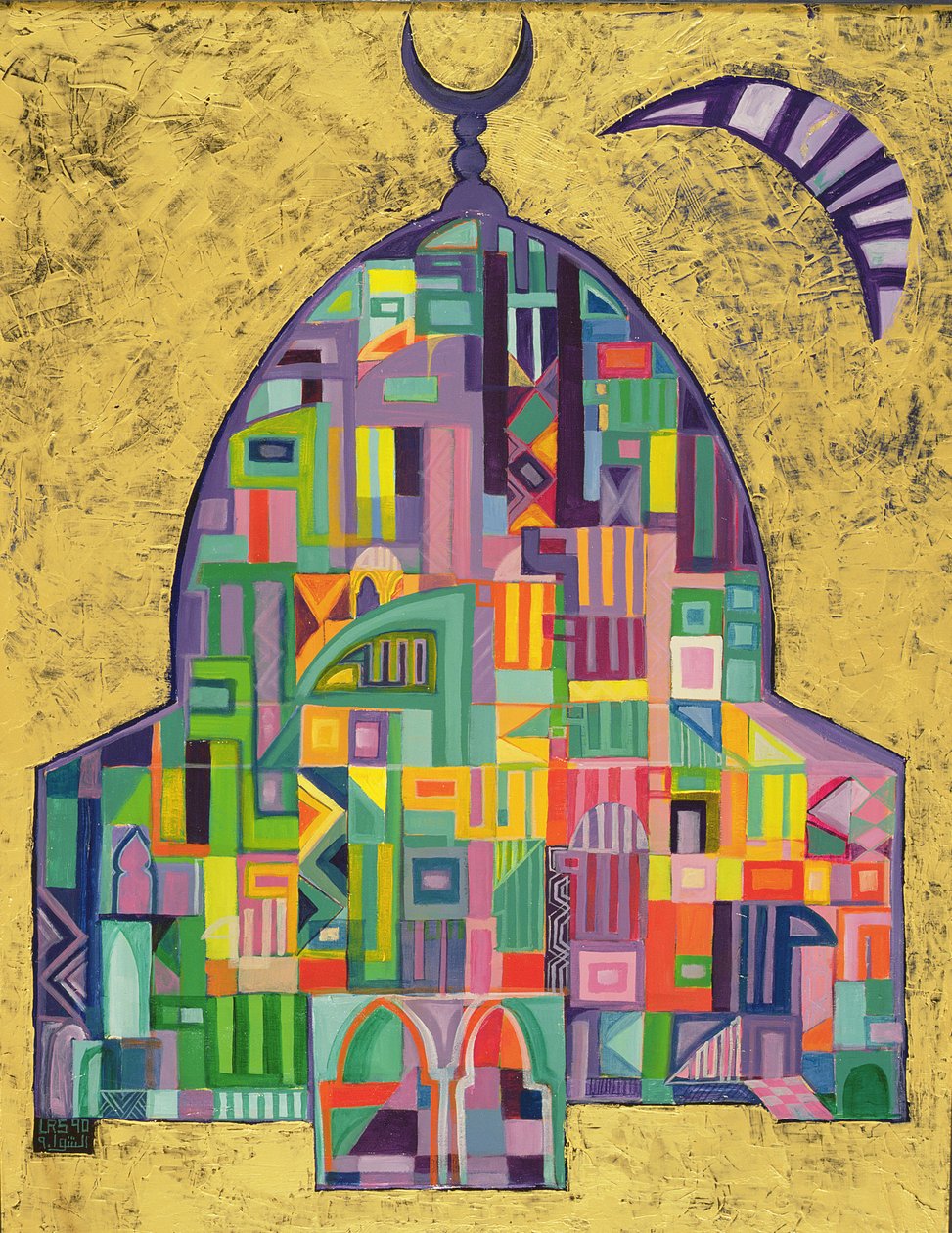 The House of God II, 1993-94 (akryl på duk) av Laila Shawa