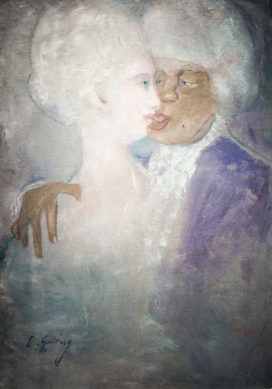  A_mulatt_ferfi_es_a_szoborfeher_asszonynEnglish: Mulatto Man and Sculpture-white Womann av Lajos Gulácsy