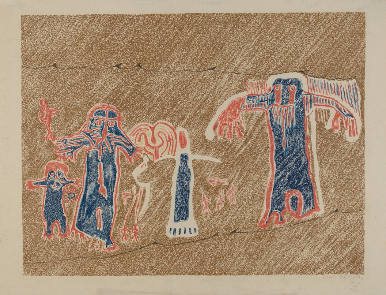 Petroglyph - Människofigurer av Lala Eve Rivol