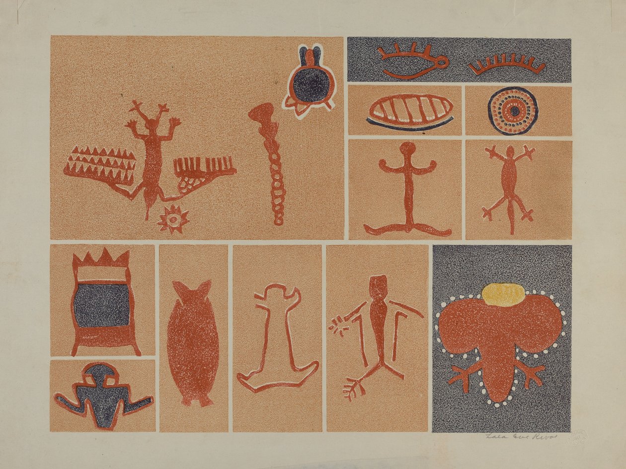 Petroglyph - Människofigurer av Lala Eve Rivol