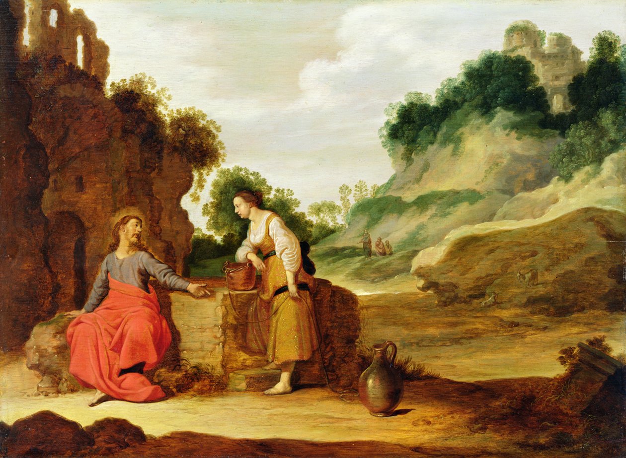 Kristus och kvinnan i Samaria, 1635 av Lambert Jacobsz or Jacobs