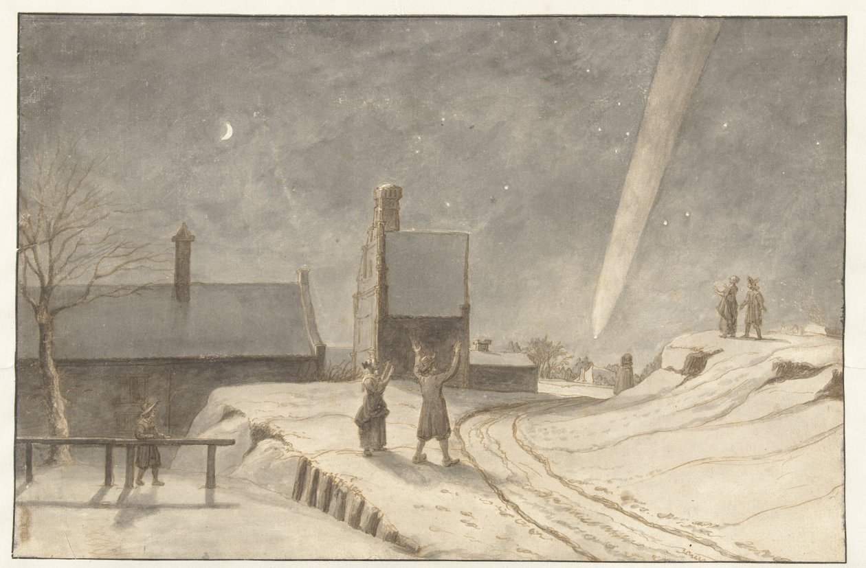 Falling Star ovanför Alkmaar av Lambert Doomer
