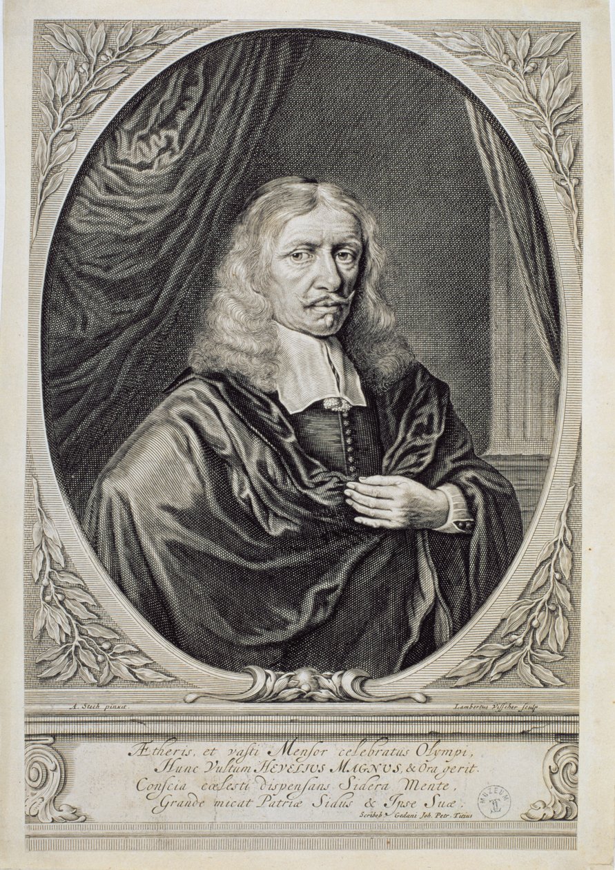 Johannes Hevelius (1611-87) 1668 av Lambert de Visscher