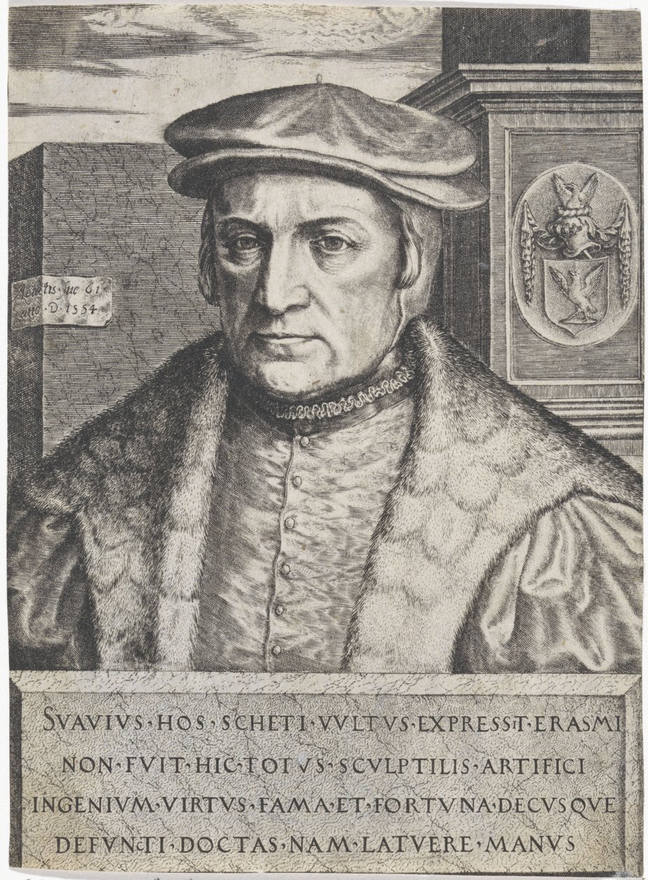 Porträtt av Erasmus Schetz av Lambertus Suavius