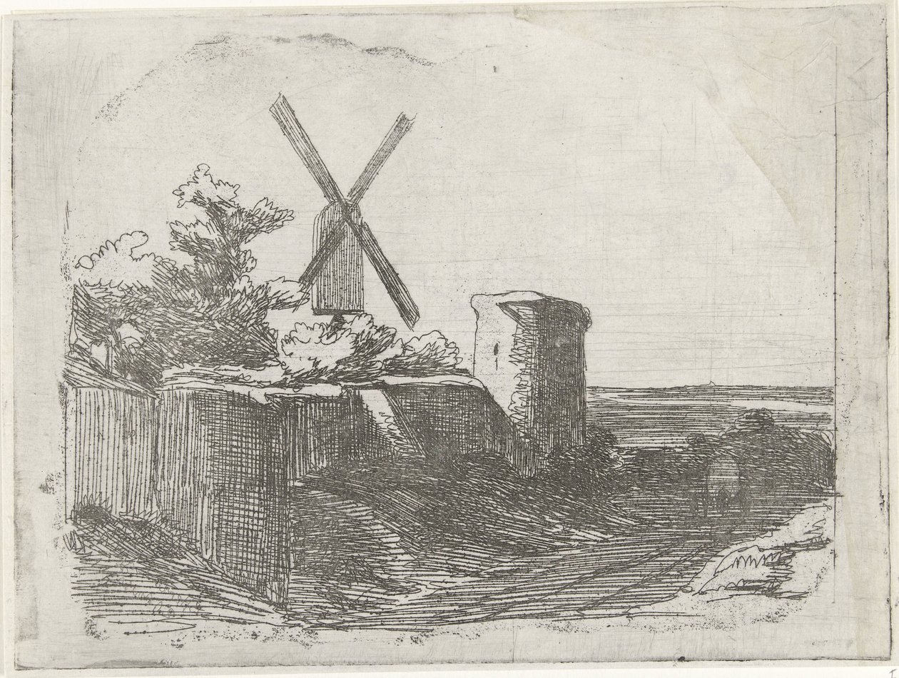 Ruin med kvarn av Lambertus  Hardenberg