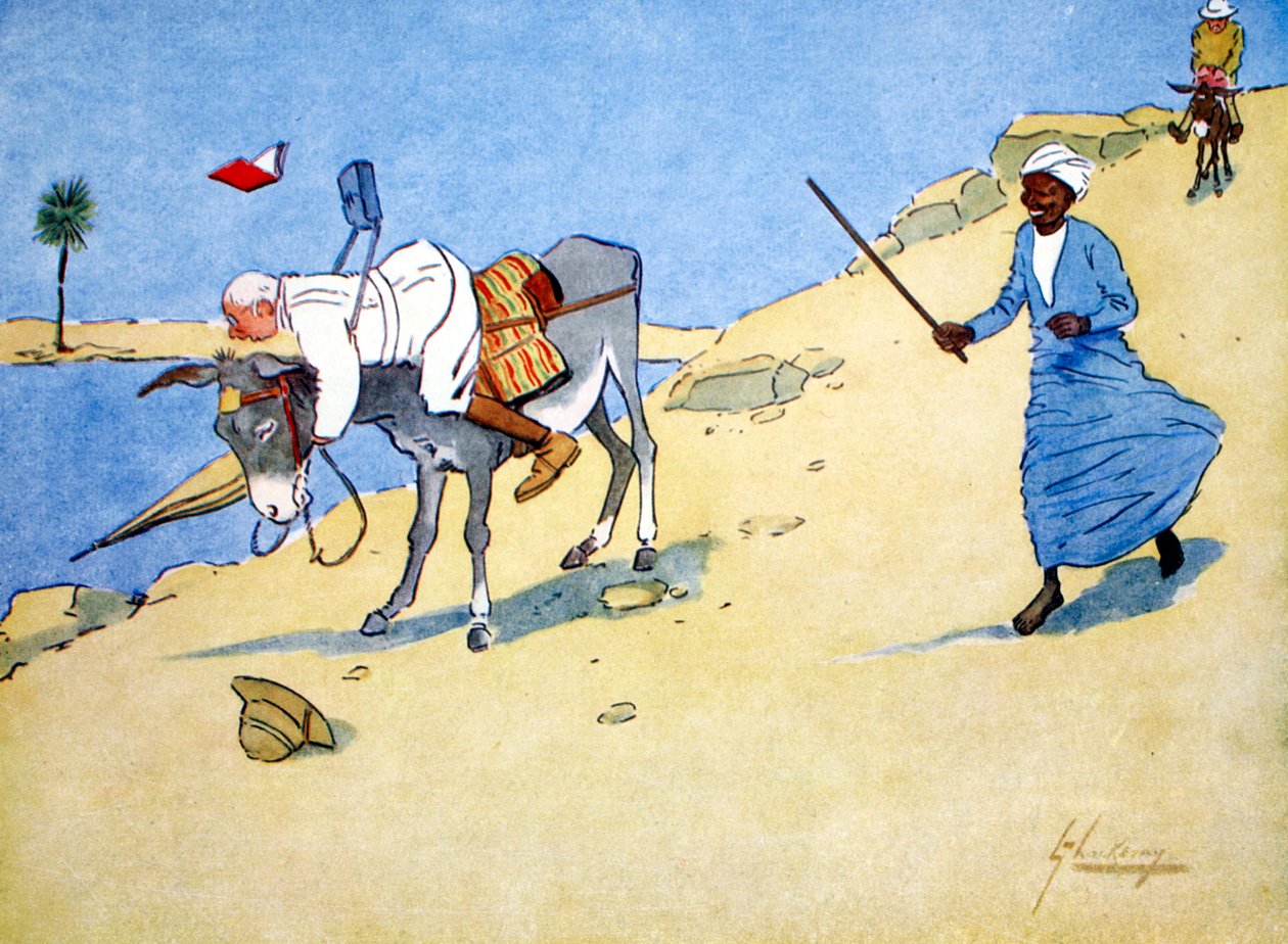 "En stoppplats vid Nilen", 1908. av Lance Thackeray