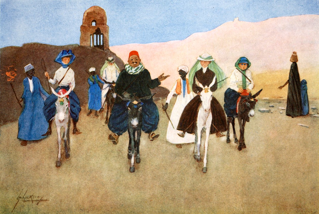 "Bör kvinnor rida på sträcka", 1908. av Lance Thackeray