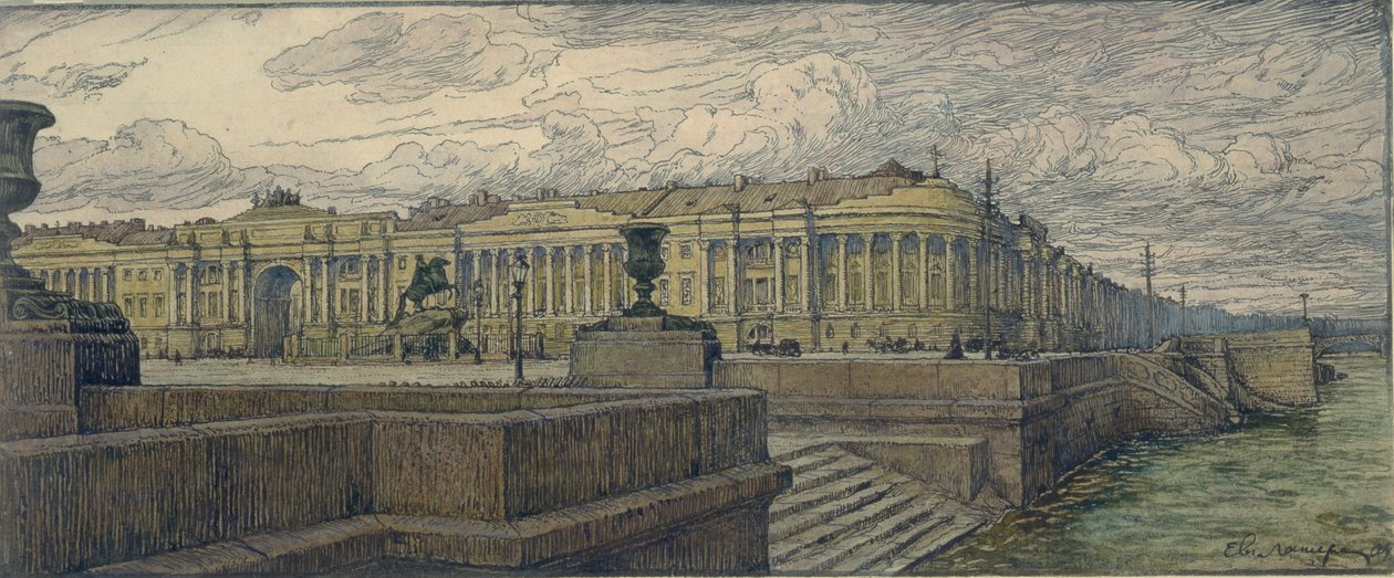 Senatstorget i St. Petersburg, 1904 av Lanceray