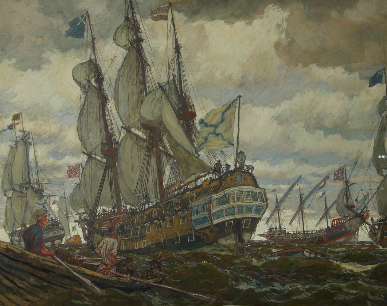 Peter I:s flotta, 1909 av Lanceray