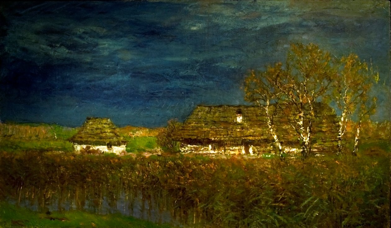  TanyanEnglish: Farmsteadn av Laszlo Mednyanszky