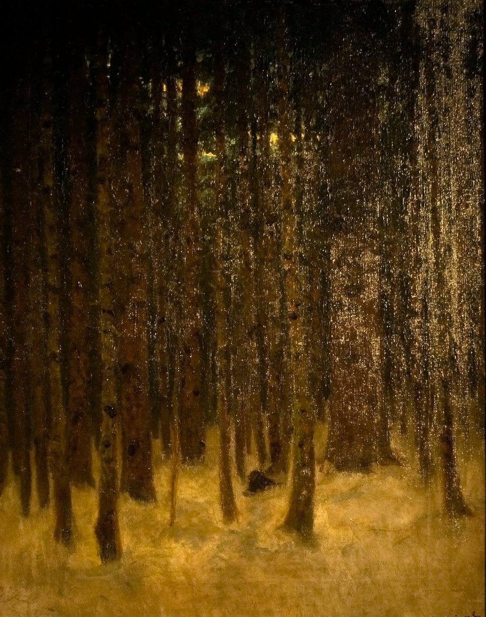  Teli erdoreszletnEnglish: Forest_in_Wintern av Laszlo Mednyanszky
