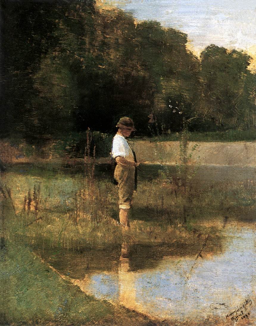 Angler av Laszlo Mednyanszky