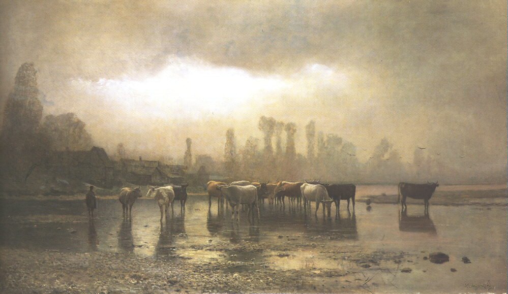 Watering av Laszlo Mednyanszky