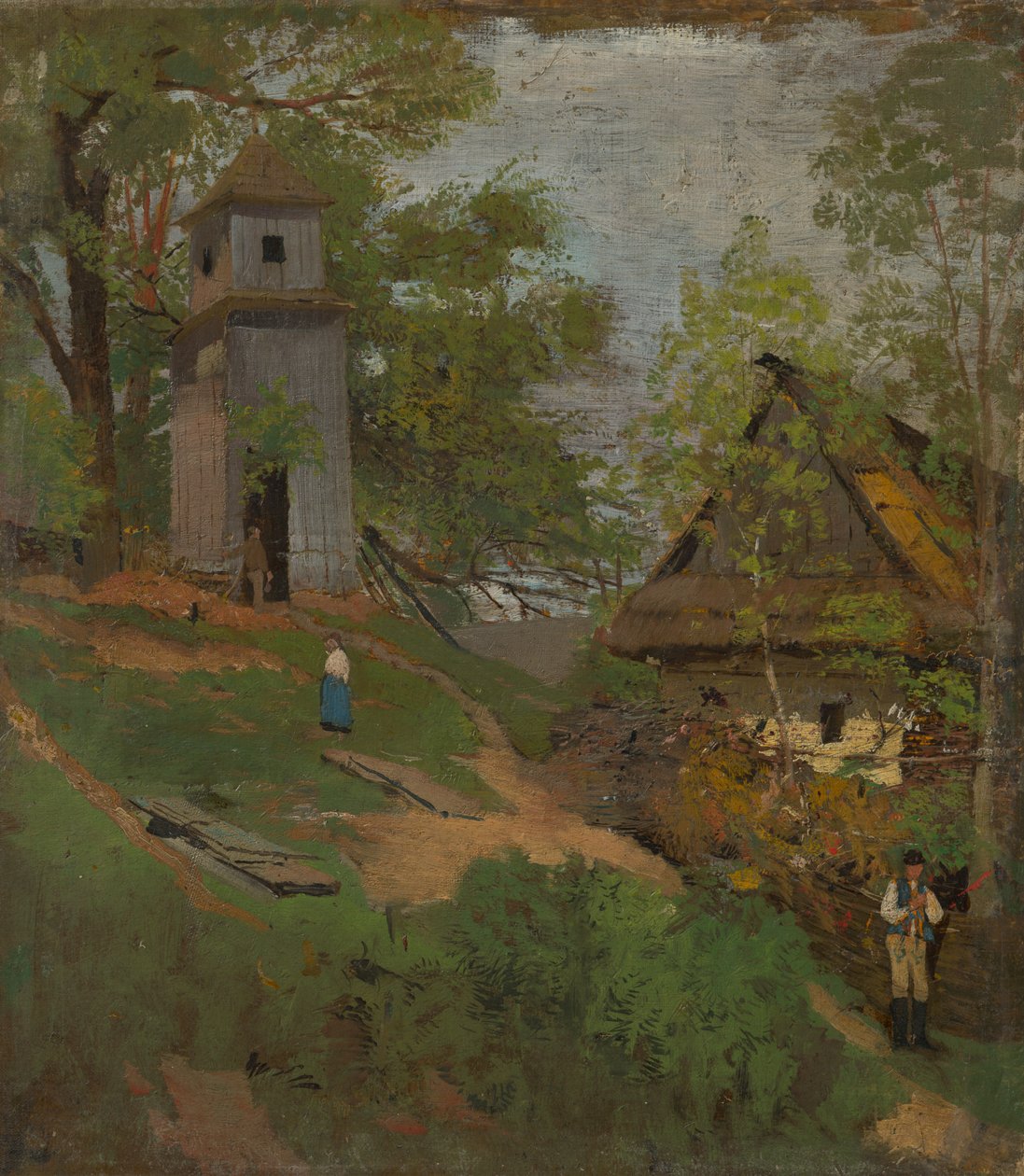Wooden Belfry av Laszlo Mednyanszky