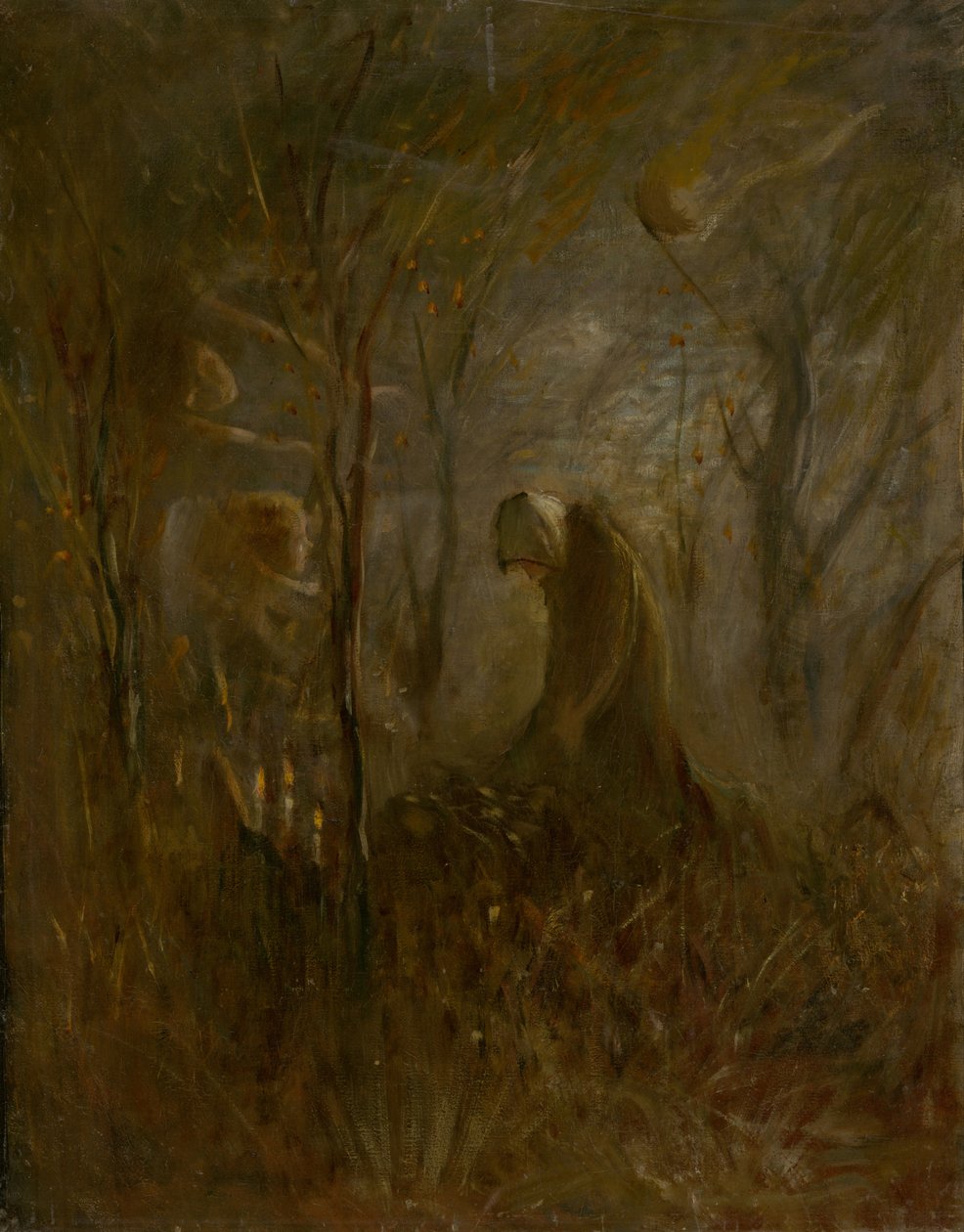 Bön över graven, 1895. av Laszlo Mednyanszky
