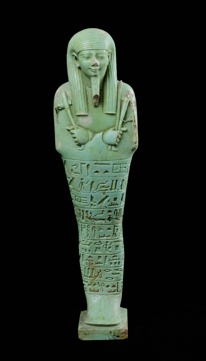 Shabti figur (fajans) av Late Period Egyptian