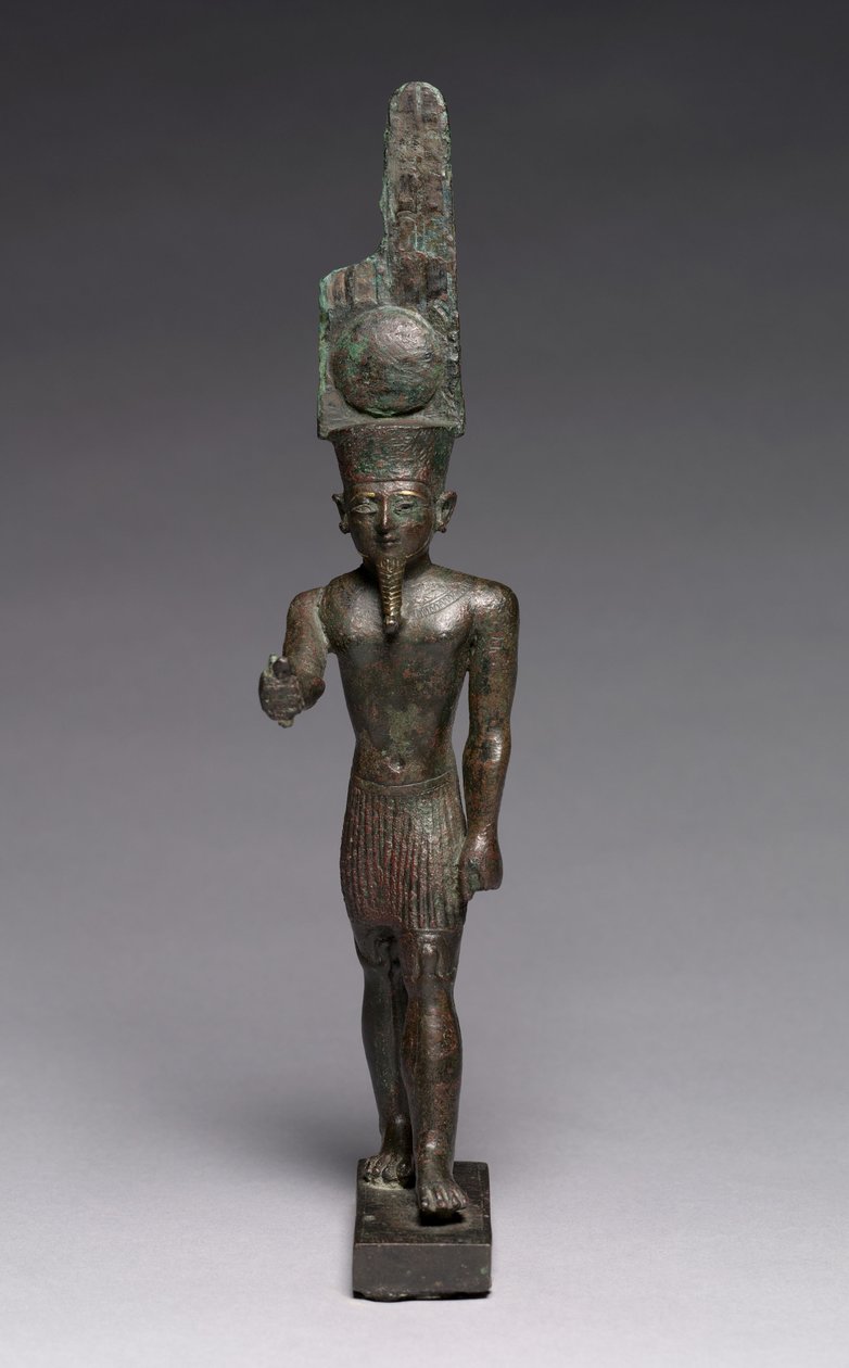 Statyett av Amen-Ra, 664-30 f.Kr av Late Period Egyptian