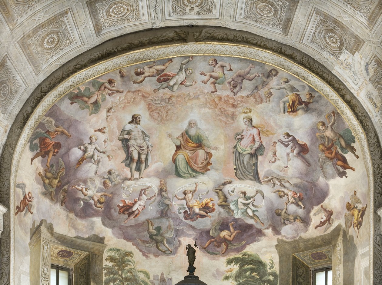 Den himmelska synen av Saint Stephen, 1556 av Lattanzio Gambara