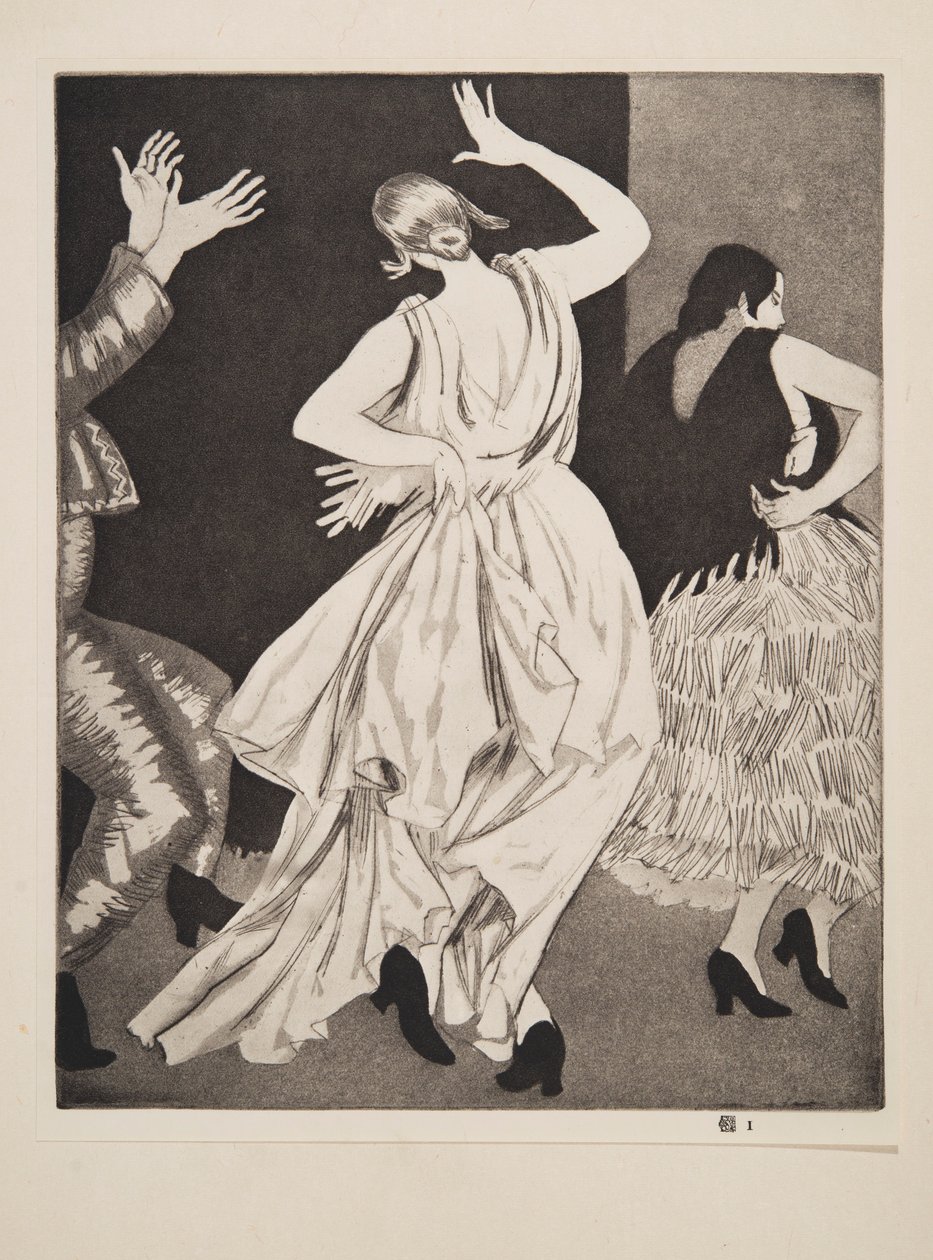 Spansk dansare nr 1, pub. 1923. av Laura Knight