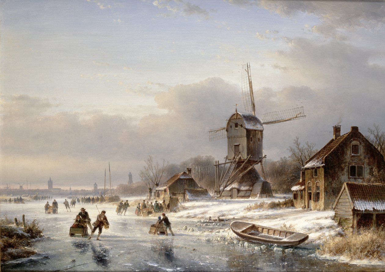 Ett vinterlandskap av Laurens Johannes Kleijn