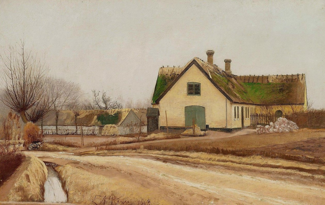  Landsbygade. Motiv fra Baldersbrnde. Graavejrn  av Laurits Andersen Ring