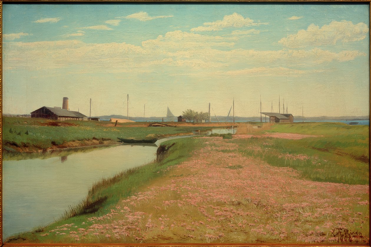 Kanal och hamn i Fredriksvaerk av Laurits Andersen Ring