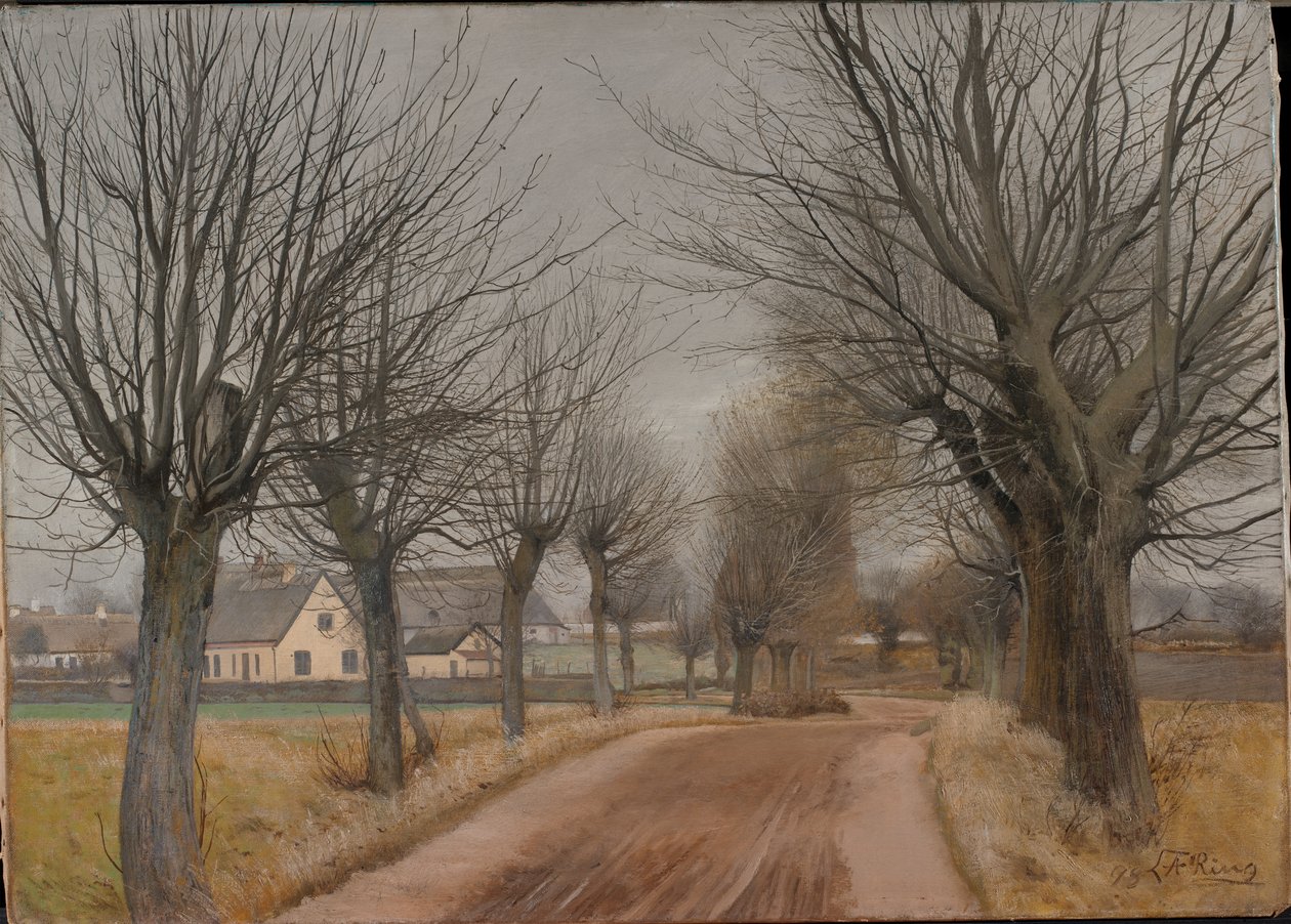 En väg nära Vinderød, Själland, 1898. av Laurits Andersen Ring