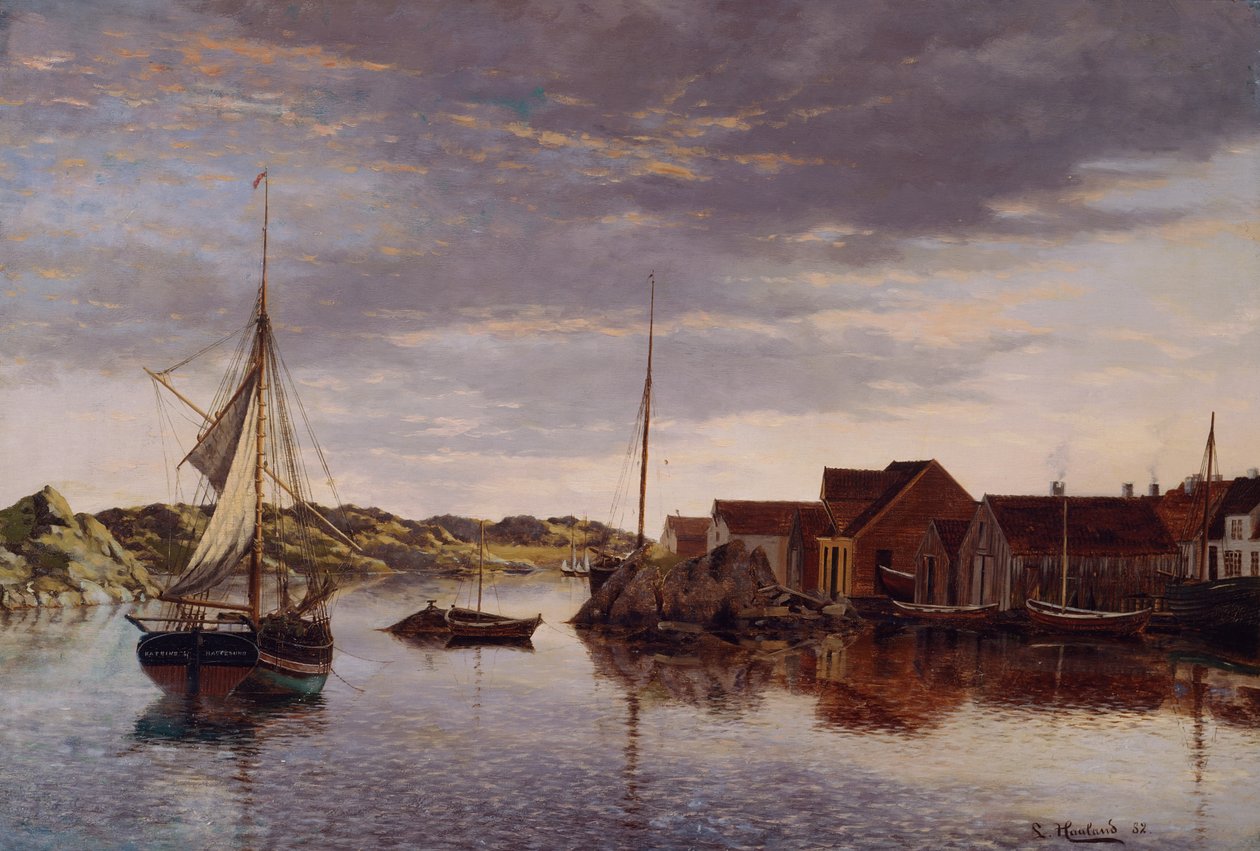 Fiskeby av Lauritz Haaland