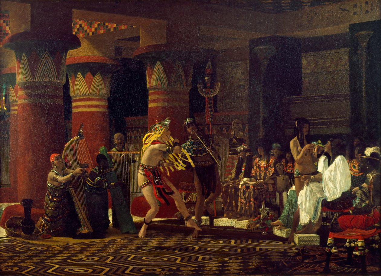Tidfördriv i det antika Egypten, för 3000 år sedan, 1863 av Lawrence Alma Tadema