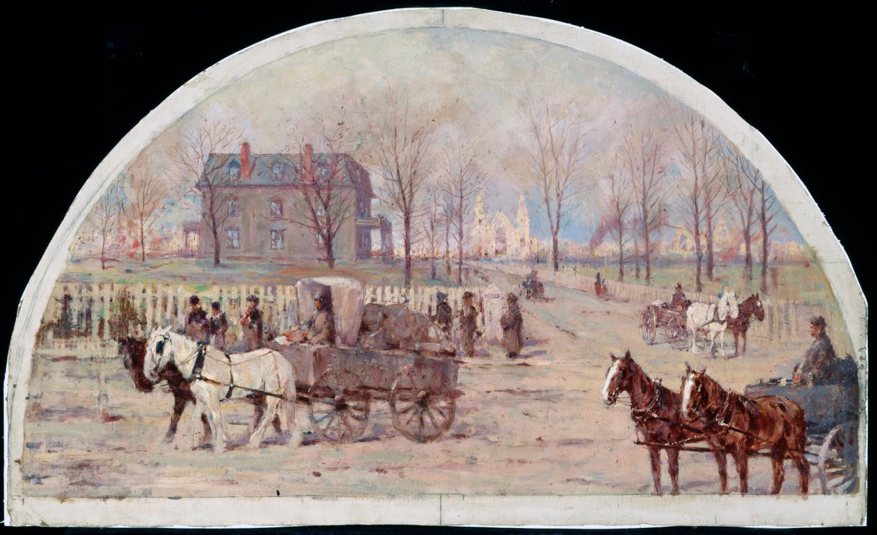 Ogden Residence efter branden 1871, 1900 av Lawrence Carmichael Earle