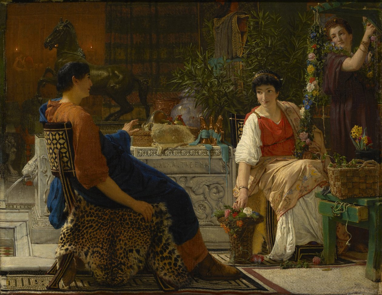 Förberedelser inför festligheterna av Lawrence Alma Tadema
