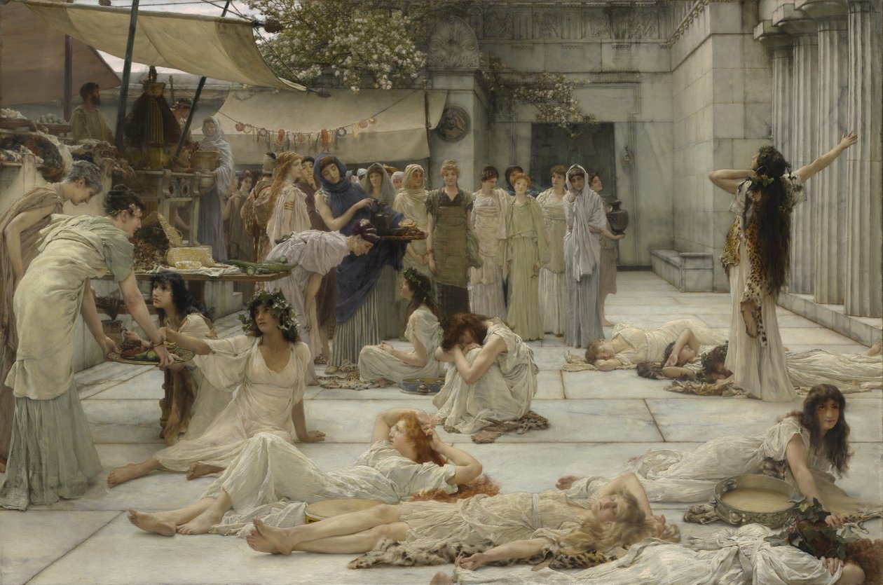 Kvinnorna i Amphissa, 1887 av Lawrence Alma Tadema