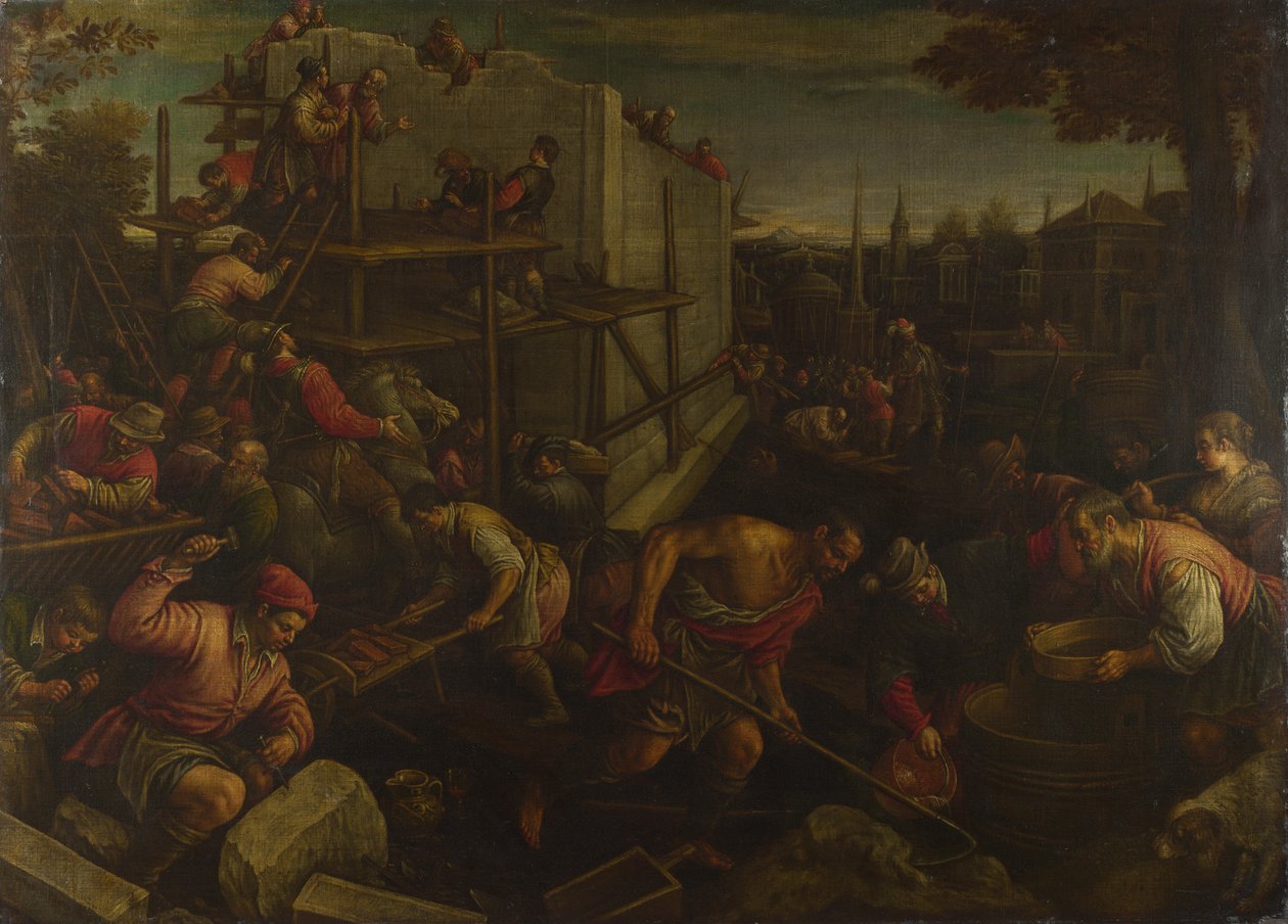 Babels torn, ca. 1600 av Leandro Bassano