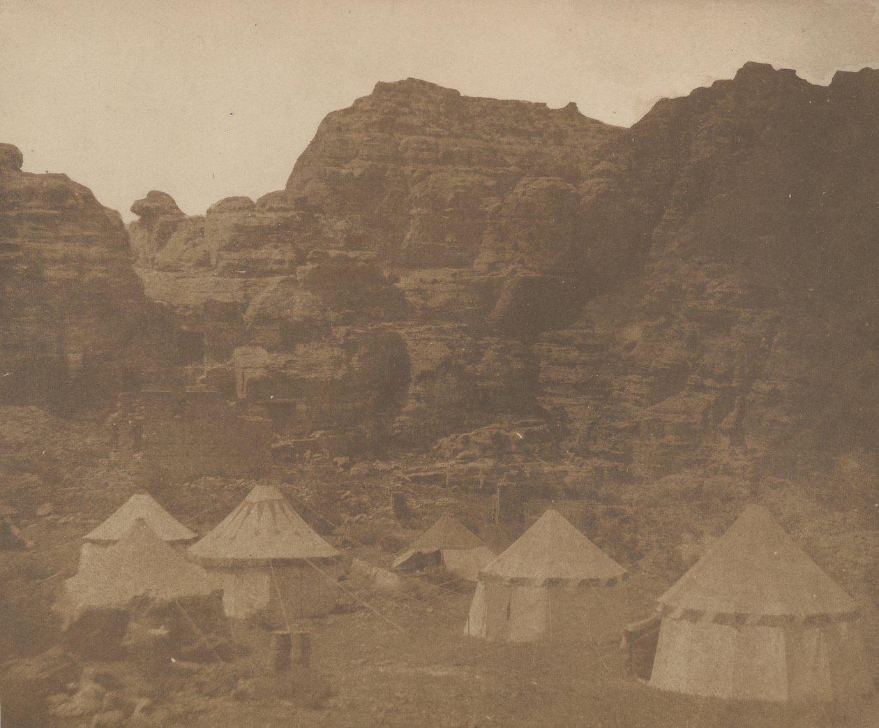 Expeditionsläger, Petra, 1852. av Leavitt Hunt.