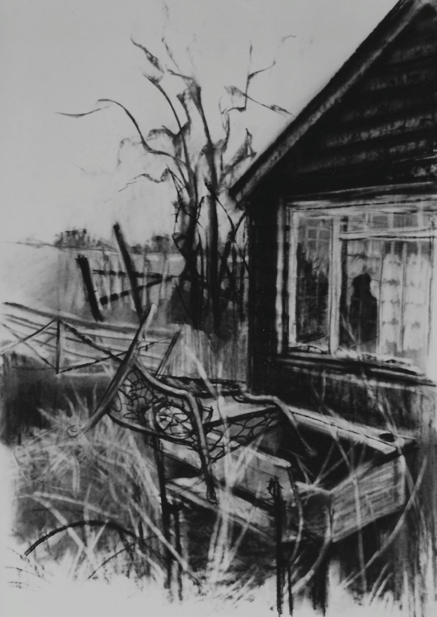 Not Forgotten, 1998 (träkol på papper) av Lee Campbell
